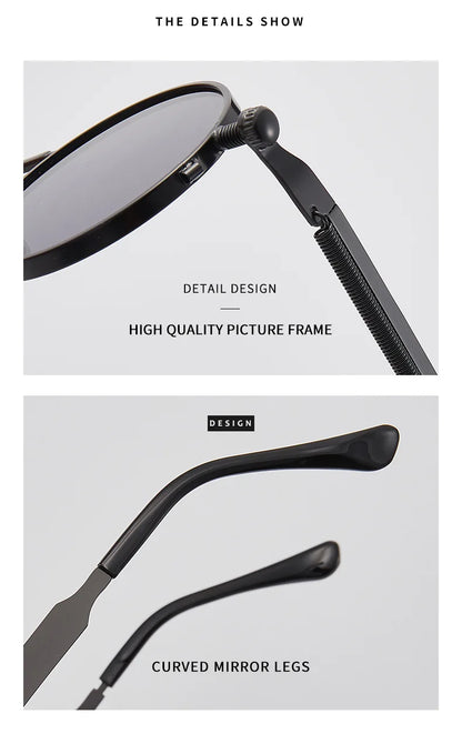 Retro Round Metal Frame Sunglasses For Men and Women