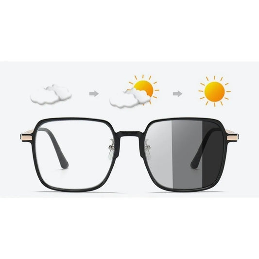 Photochromic Sunglasses For Men and Women, Metal Frame Multiple Colors