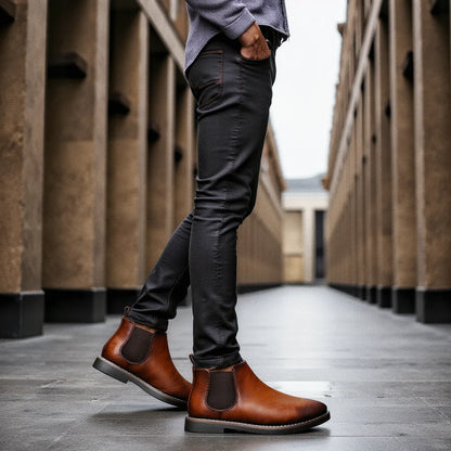 Men Chelsea ankle boots comfortable Fashionable.